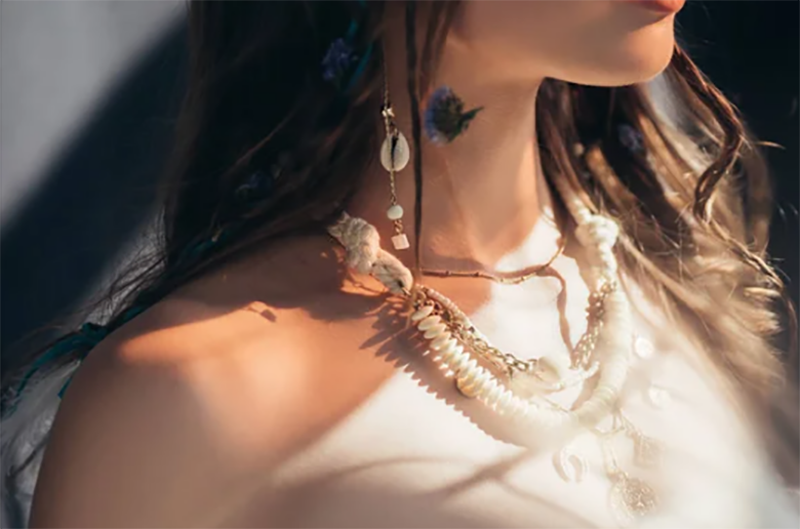 boho style kette damen